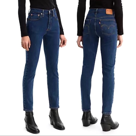 Levi's Denim - Levi’s Premium 501 Skinny Jeans Dark Wash Stretch nwt